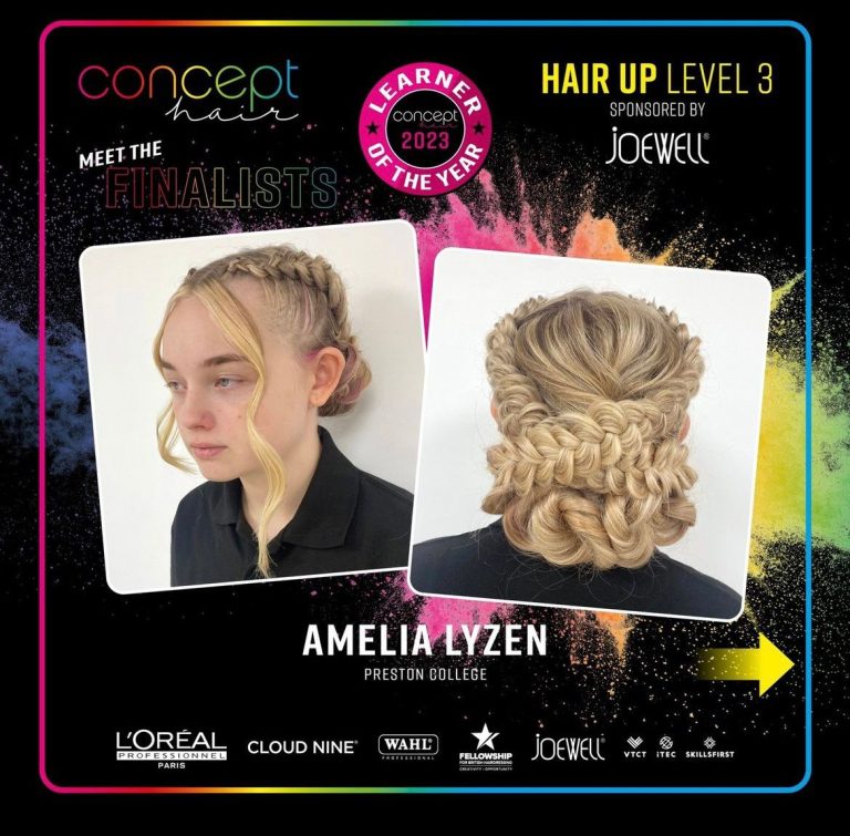 Level 3 Hairdressing learner Concept Hair Learner of the Year Finalist! Preston College