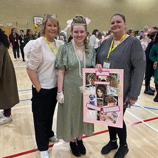 Student participating in hair concept competition