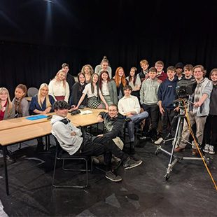 Students in theatre