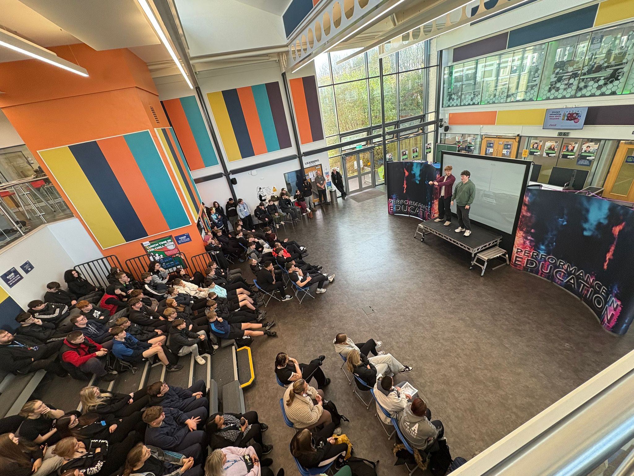 Braking Point talking to the students about road safety