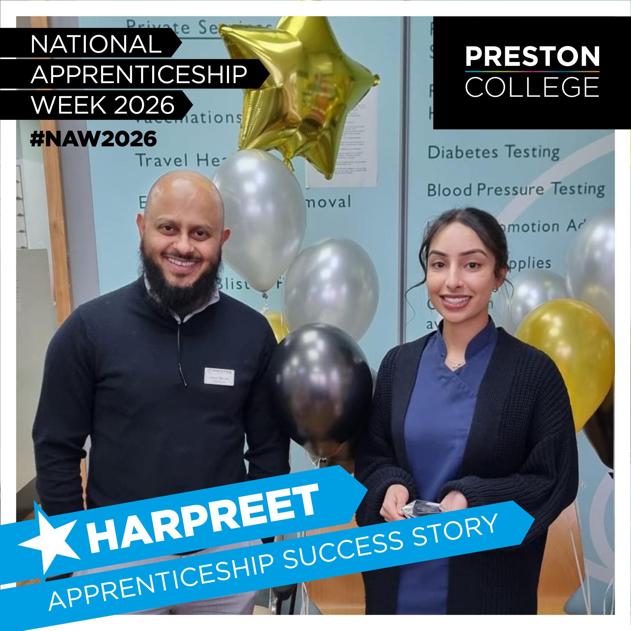 Harpeet accepting her award