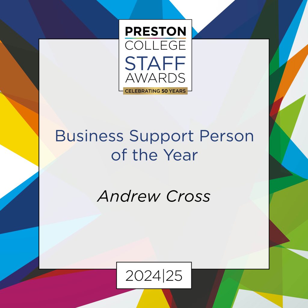Business Support Person of the Year - Andrew Cross