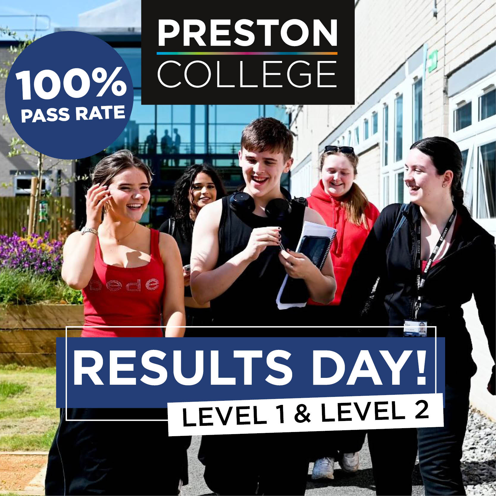 PRESTON COLLEGE CELEBRATES 100% PASS RATES ACROSS LEVEL 1 AND LEVEL 2 SUBJECTS